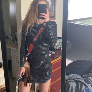 Sparkly body con dress
